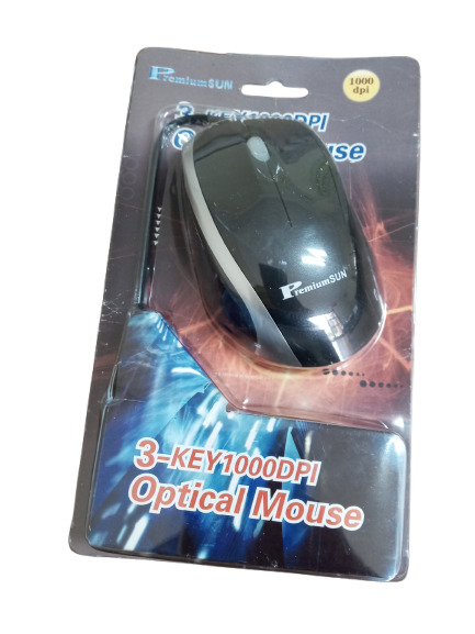 PremiumSun™ Black and Silver PS/2 Optical Mouse