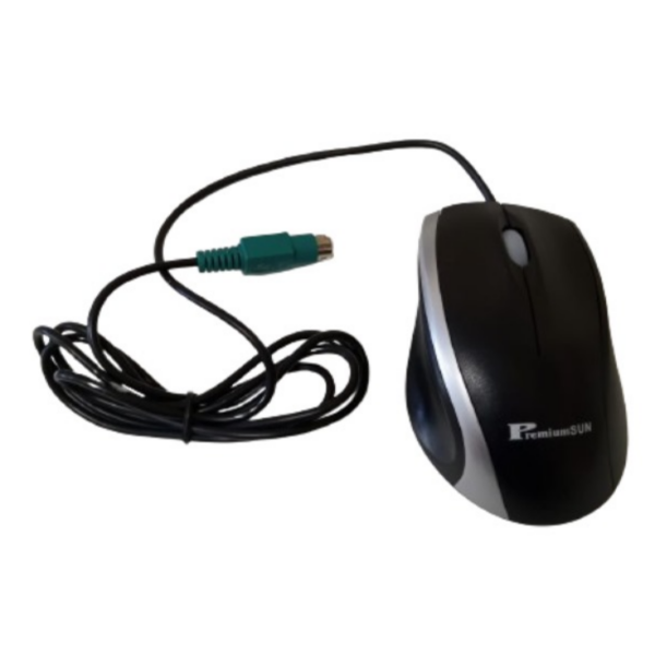 PremiumSun™ Black and Silver PS/2 Optical Mouse