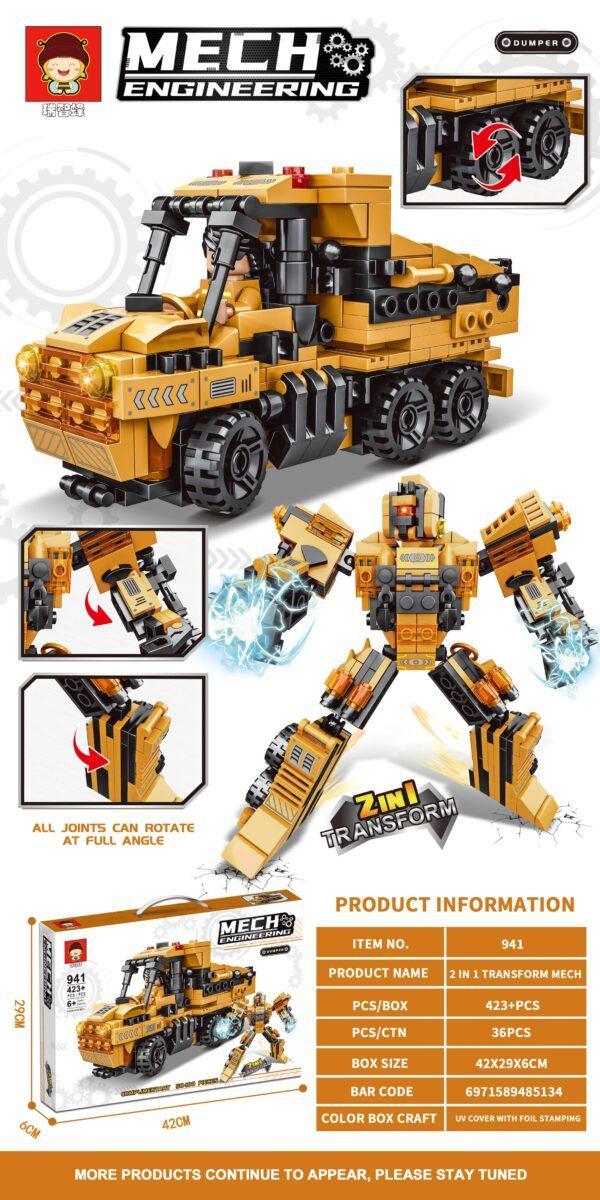2 Mech Engineering 2in1 Transformer DUMPER (423 pcs)