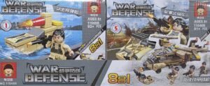 3 War Defense Charge Iron Armor Fighter 8in1 (90+ pcs)